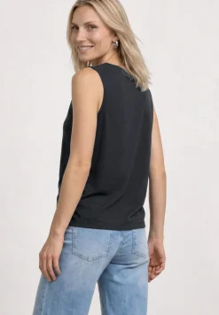 Silk-Look Top mit Wasserfall-Ausschnitt