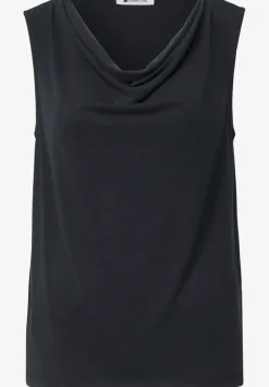 Silk-Look Top mit Wasserfall-Ausschnitt