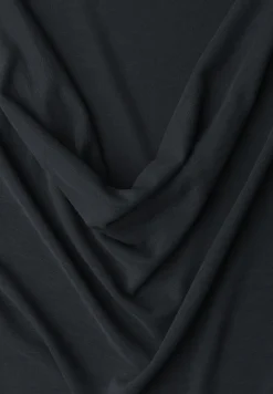 Silk-Look Top mit Wasserfall-Ausschnitt