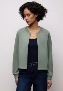 Silk-Look Jacke mit Zipper