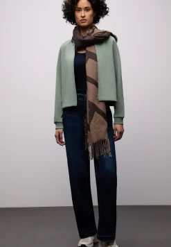Silk-Look Jacke mit Zipper