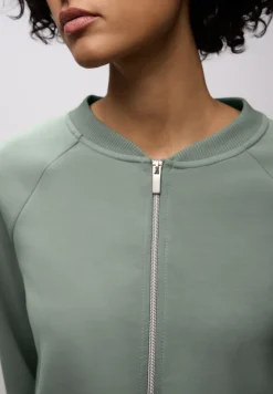 Silk-Look Jacke mit Zipper