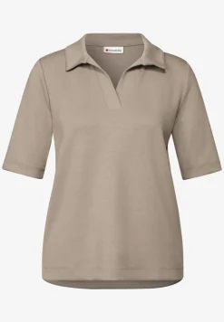 Silk-Look Poloshirt