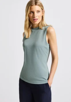 Silk-Look Rippstruktur-Top