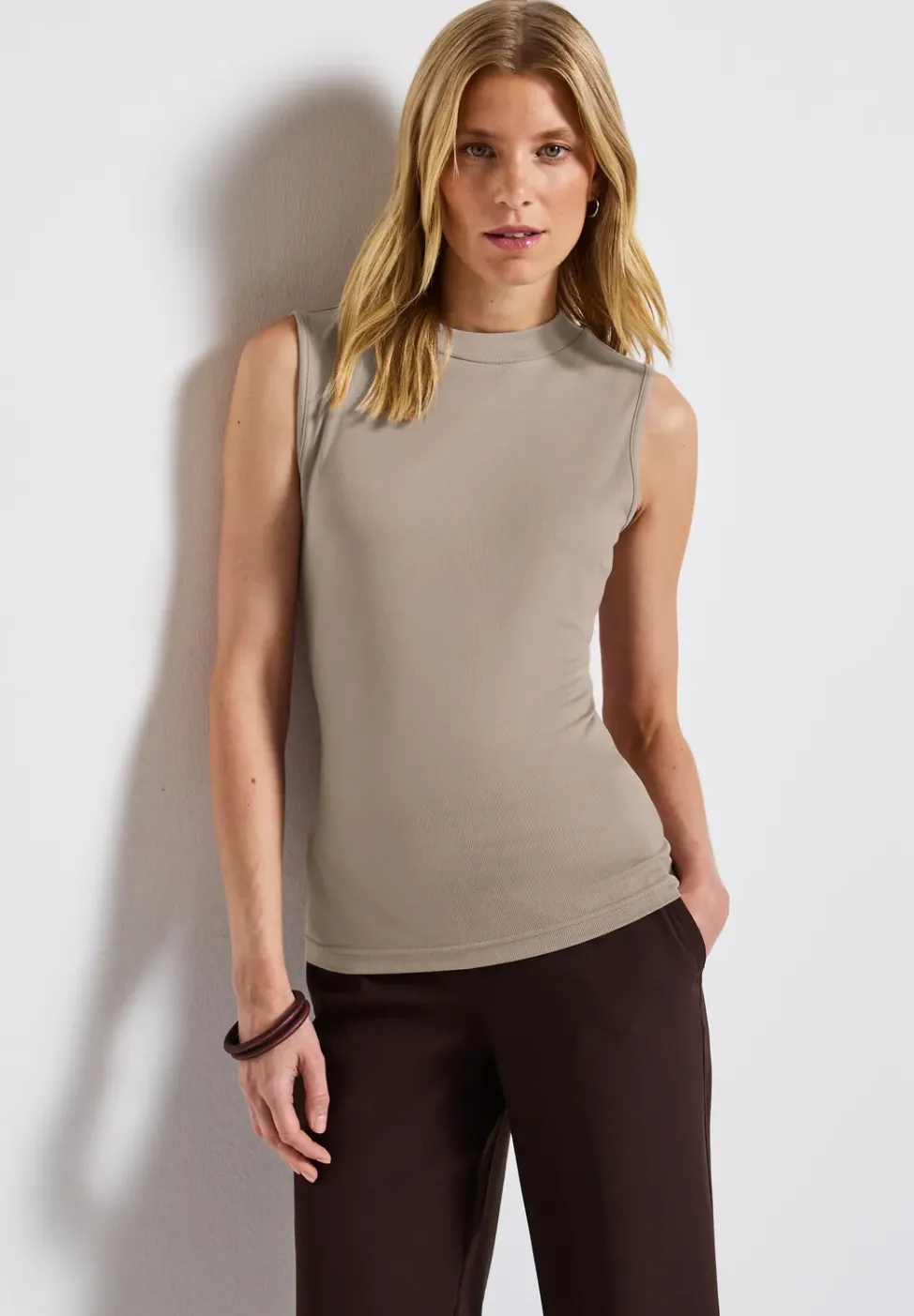 Silk-Look Rippstruktur-Top