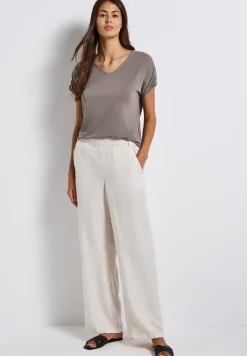 Silk-Look Shirt mit Raffung