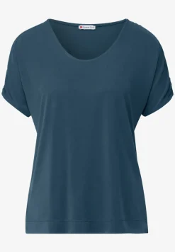 Silk-Look Shirt mit Raffung