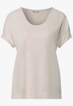 Silk-Look Shirt mit Raffung