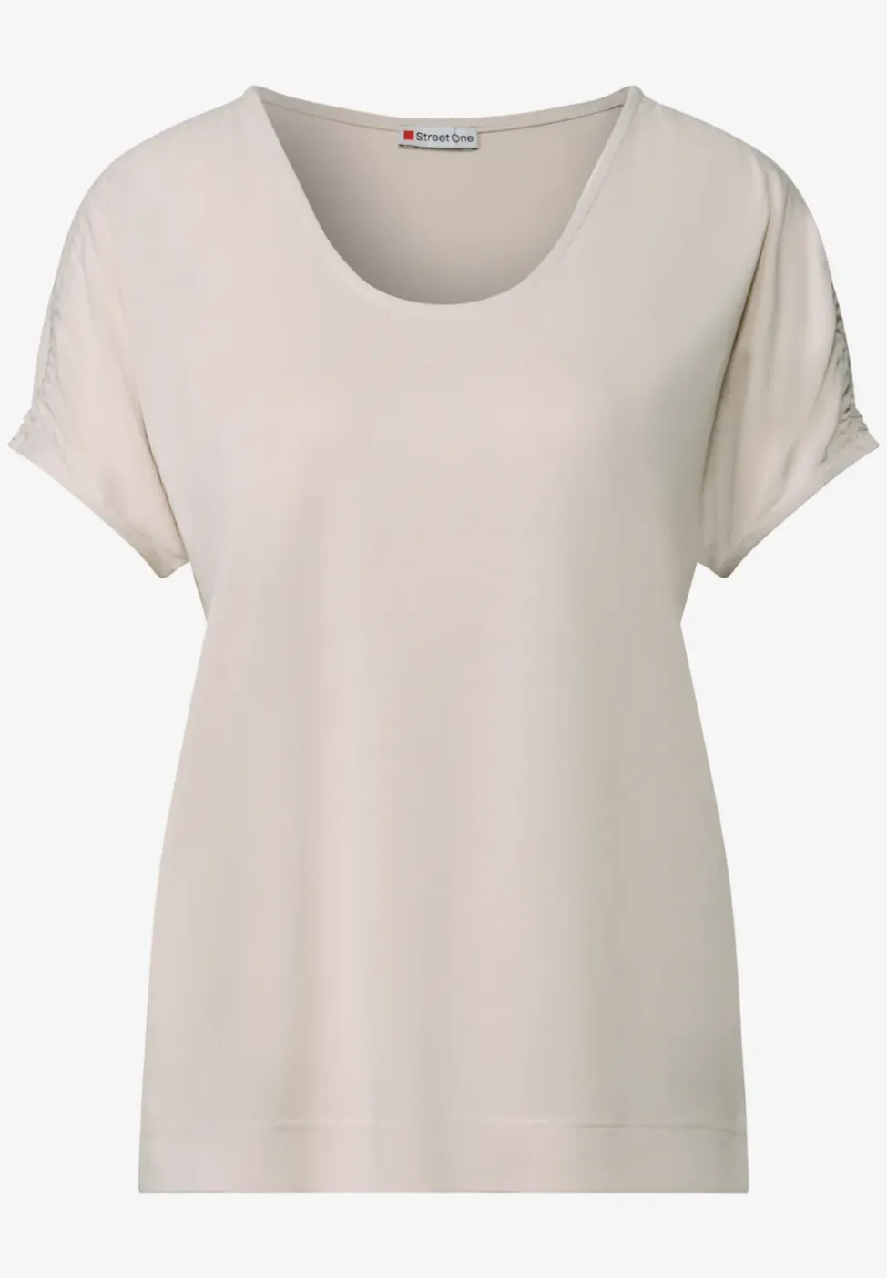 Silk-Look Shirt mit Raffung
