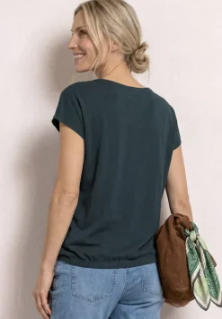 Silk-Look Shirt mit Waterfall-Front