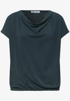 Silk-Look Shirt mit Waterfall-Front