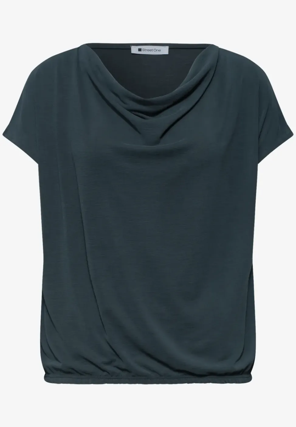 Silk-Look Shirt mit Waterfall-Front