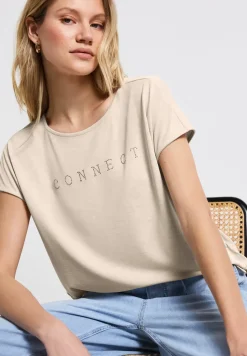Silk-Look Shirt mit Wording