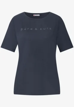 Silk-Look Shirt mit Wording