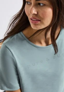Silk-Look Shirt mit Wording