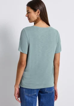 Silk-Look Shirt mit Wording