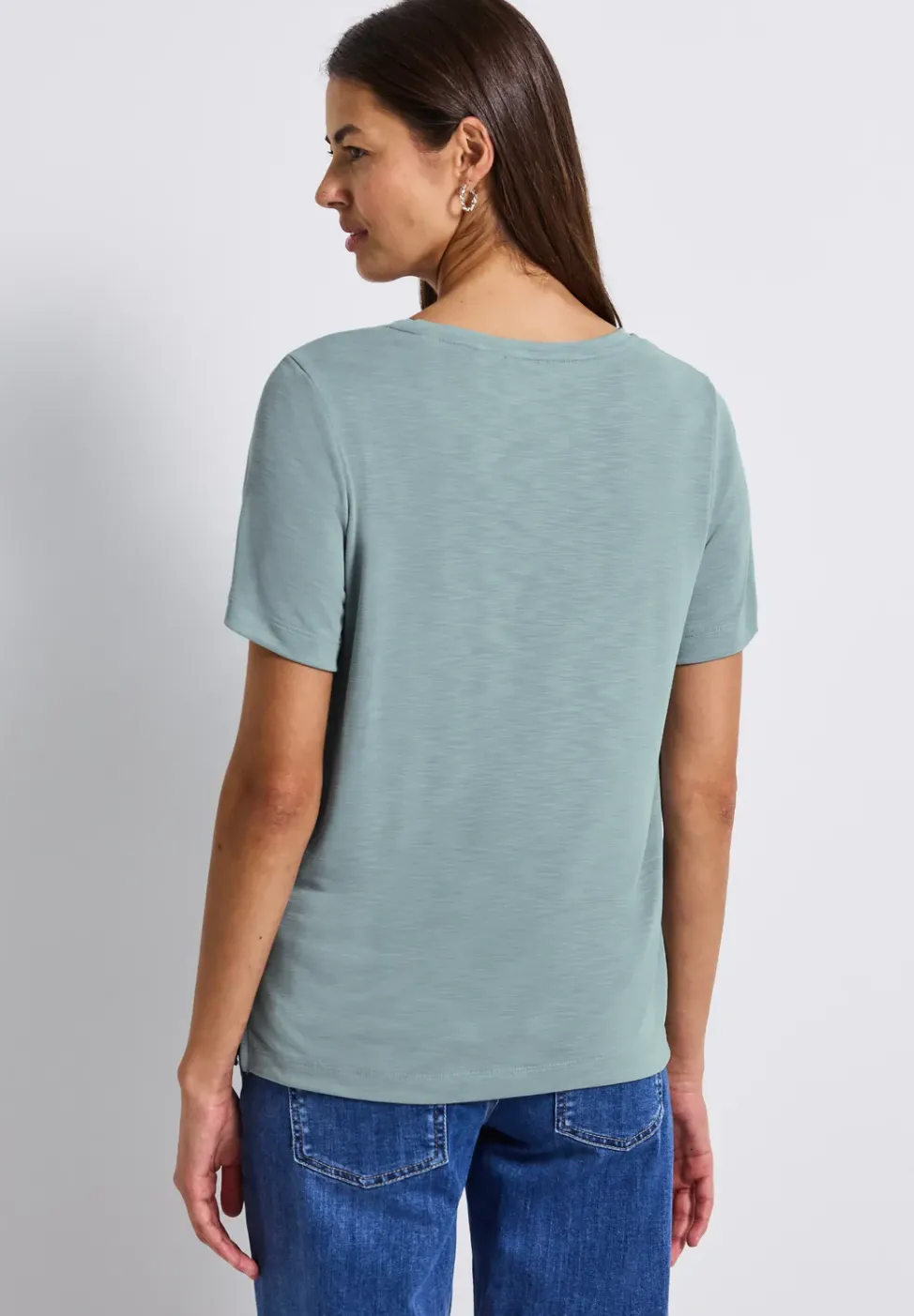 Silk-Look Shirt mit Wording