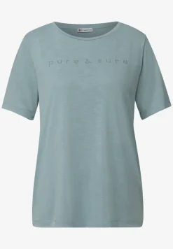 Silk-Look Shirt mit Wording