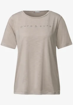 Silk-Look Shirt mit Wording