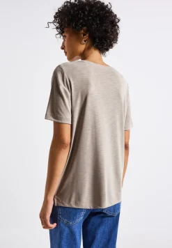 Silk-Look Shirt mit Wording