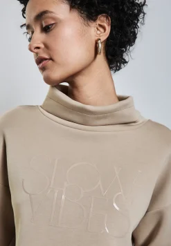 Silk-Look Shirt mit Wording
