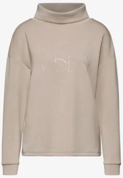 Silk-Look Shirt mit Wording