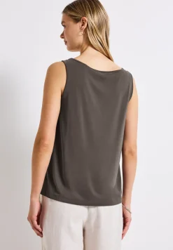 Silk-Look Top mit Knoten