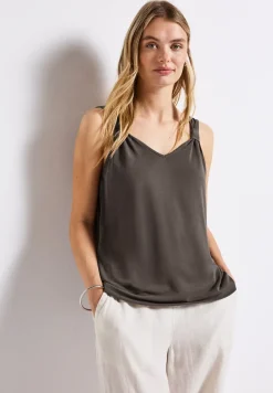 Silk-Look Top mit Knoten