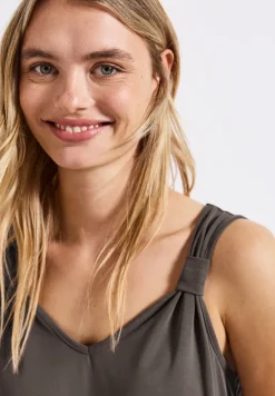 Silk-Look Top mit Knoten