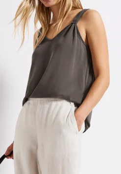 Silk-Look Top mit Knoten