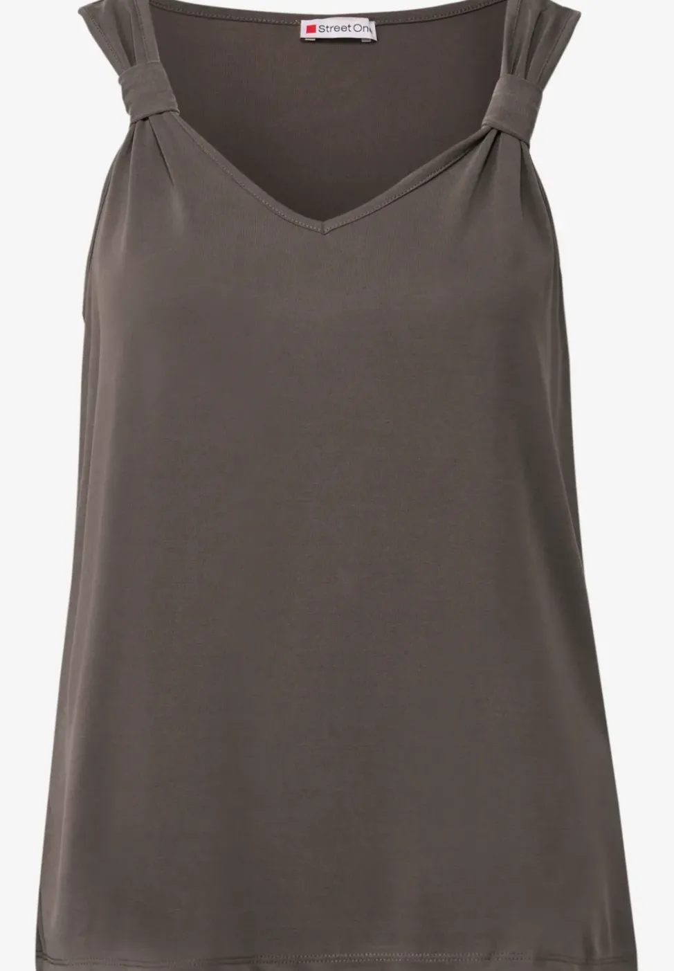 Silk-Look Top mit Knoten