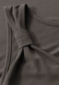 Silk-Look Top mit Knoten