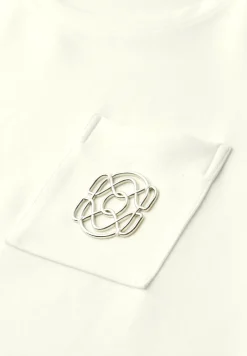 Silk-Look T-Shirt mit Deko-Detail