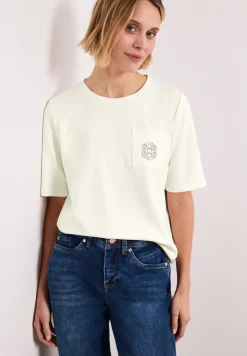 Silk-Look T-Shirt mit Deko-Detail