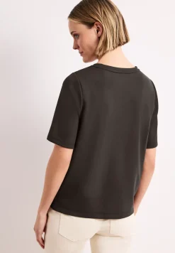 Silk-Look T-Shirt mit Deko-Detail