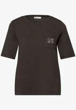 Silk-Look T-Shirt mit Deko-Detail