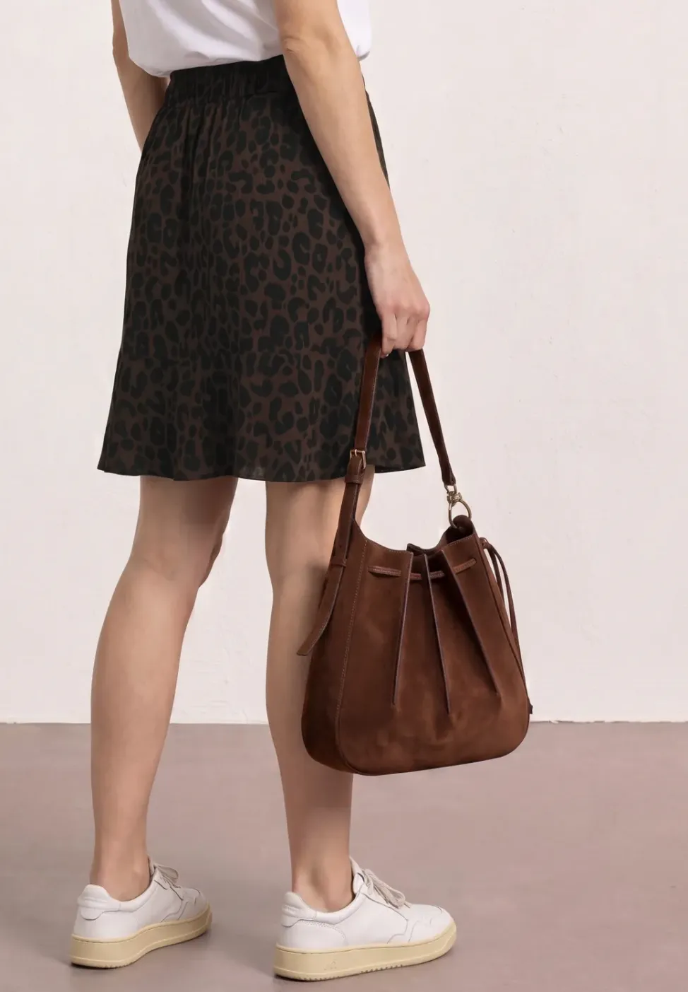 Skort mit Volants und Print