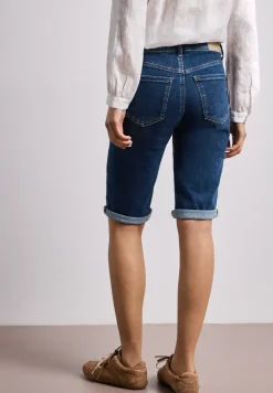 Slim Leg Bermuda mit Turn-Up-Detail
