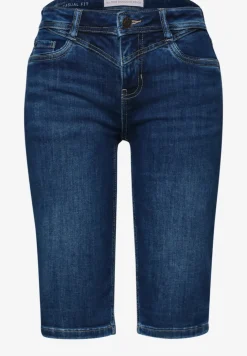 Slim Leg Bermuda mit Turn-Up-Detail