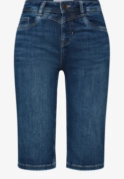 Slim Leg Bermuda mit Turn-Up-Detail