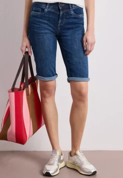 Slim Leg Bermuda mit Turn-Up-Detail