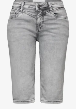 Slim Leg Bermuda mit Turn-Up-Detail