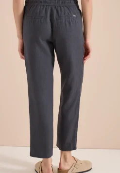 Slim Leg Hose aus Leinen im Casual Fit