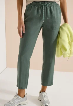 Slim Leg Hose aus Leinen im Casual Fit