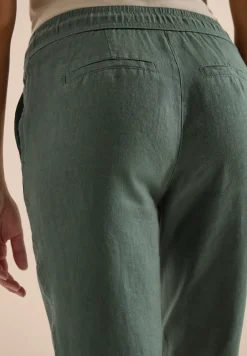 Slim Leg Hose aus Leinen im Casual Fit