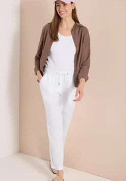 Slim Leg Hose aus Leinen im Casual Fit