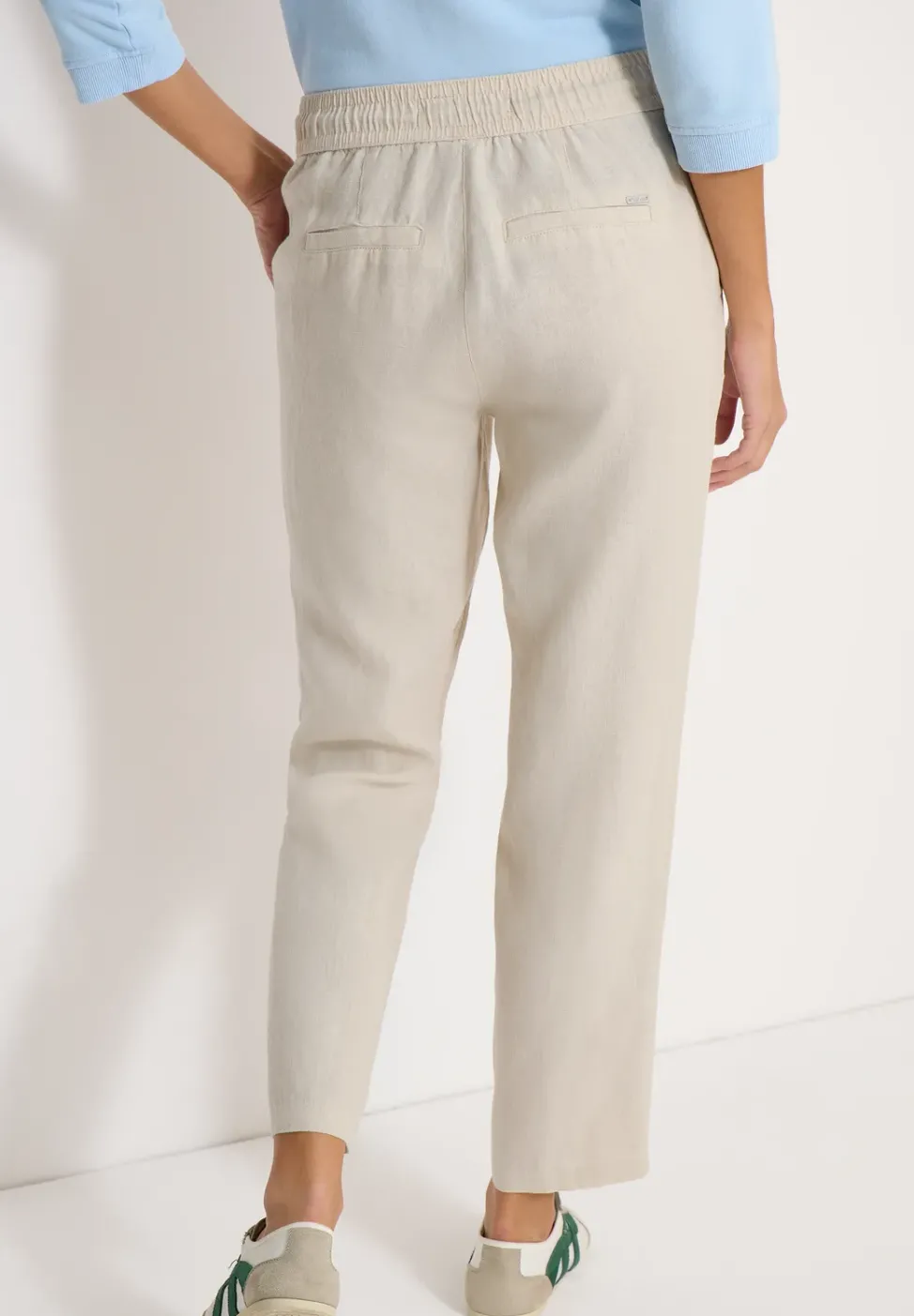 Slim Leg Hose aus Leinen im Casual Fit