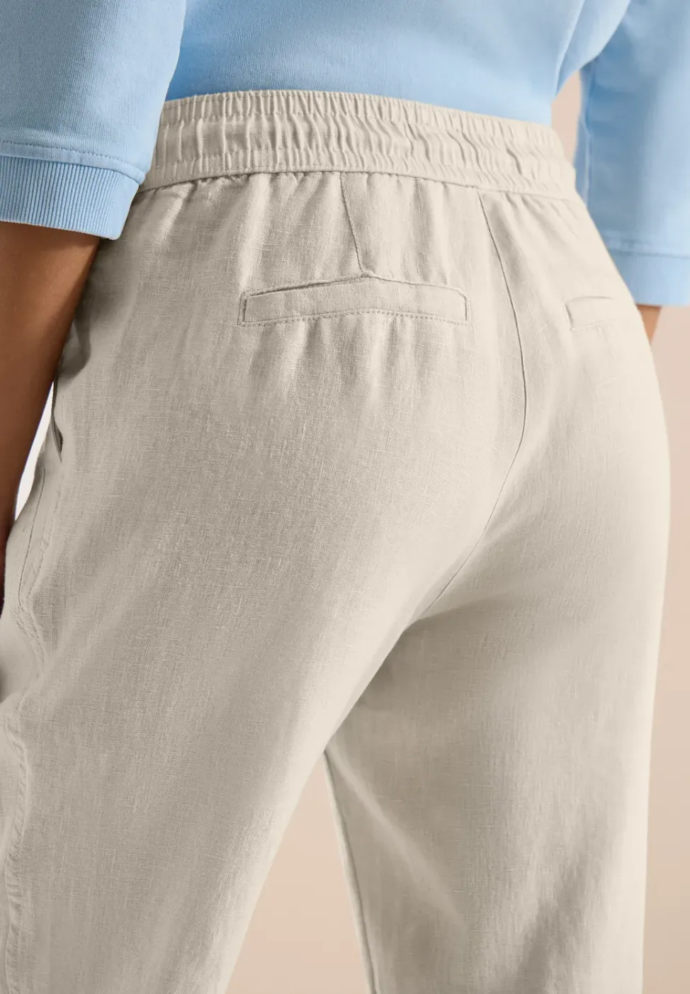 Slim Leg Hose aus Leinen im Casual Fit