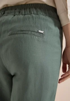 Slim Leg Hose aus Leinenmix im Loose Fit