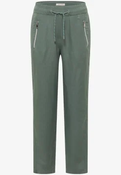 Slim Leg Hose aus Leinenmix im Loose Fit